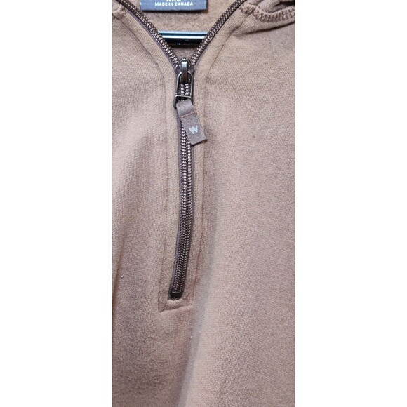 Vtg Men's WOOLRICH Mock Neck Sweatshirt 1/4 Zip Pullover Brown Sz XXL 2XL Canada - Picture 6 of 7